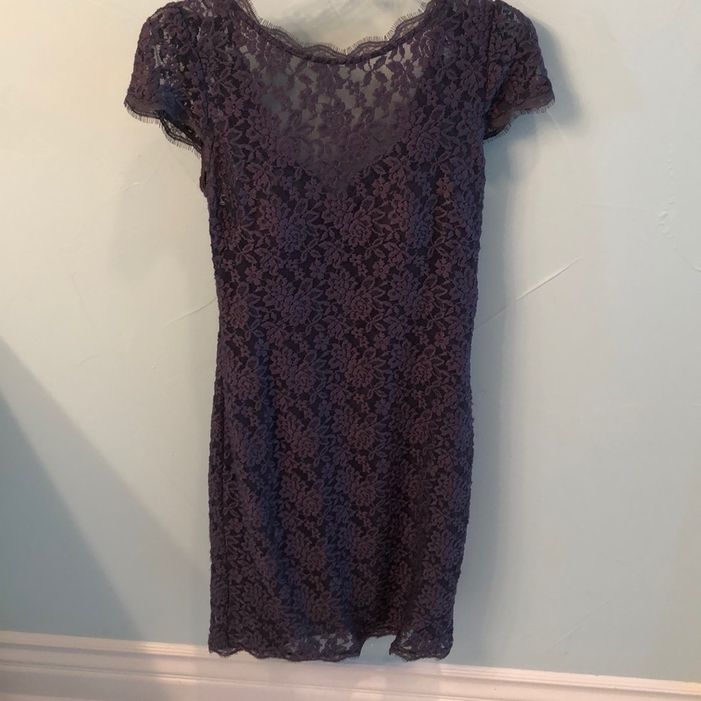 Dark gray lace dress